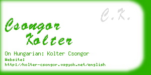 csongor kolter business card